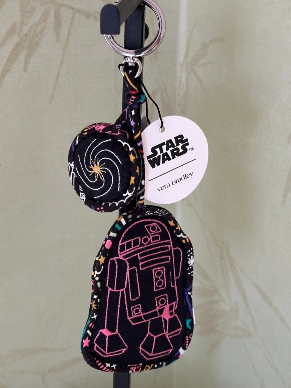 VERA BRADLEY STAR WARS R2-D2 BAG CHARM:NWT TOSSED BANDANA DROIDS